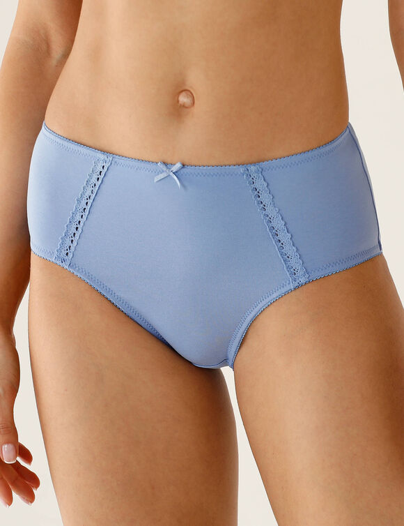 Maxislip in ajourkatoen - Set van 2 (blauw + parma) Maxislip in ajourkatoen - Set van 2 (blauw + parma)